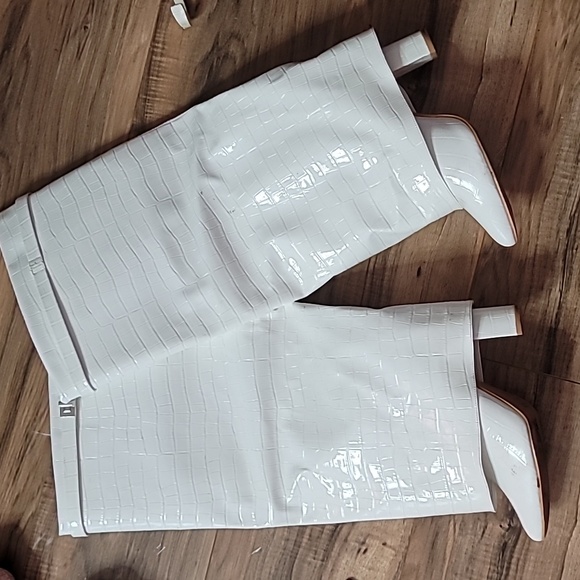 EUC PATENT FOLD OVER KNEE HI BOOT - Picture 3 of 3